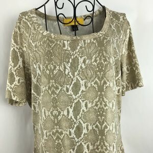 St John Small beige Embellished animal print